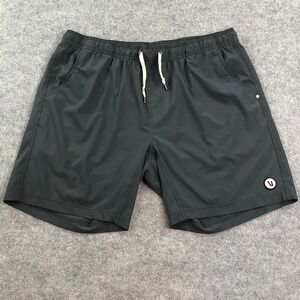 Vuori Mens Shorts XXL Gray Drawstring Lined Gym Running Kore Stretch Banks